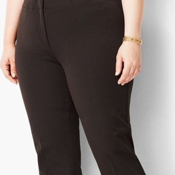 Talbots Petites stretch brown pants wide leg 16P - Picture 2 of 13